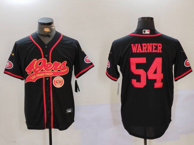 Men San Francisco 49ers #54 Warner Black gold Joint Name 2024 Nike Limited NFL Jersey style 3->san francisco 49ers->NFL Jersey